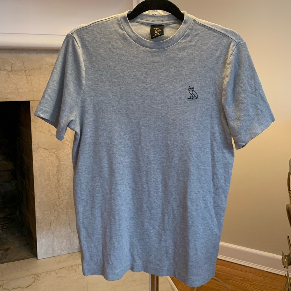 October’s Very Own OVO Drake Brand Gray Grey T Shirt with Black Owl Logo